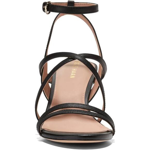NWT Cole Haan Women's Addie Strappy Sandals Heeled, Black Leather-Size 9.5 - Picture 5 of 6
